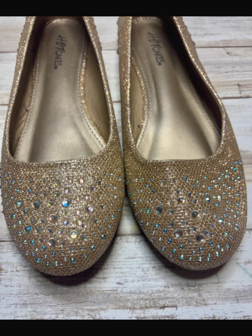 Gold Ballet Flats